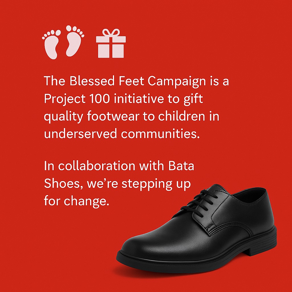 Children receiving shoes